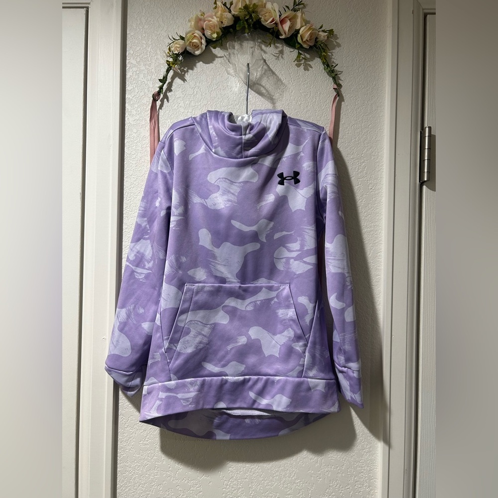 Under Armour Girls Fleece Printed Hoodie - Picture 3 of 6